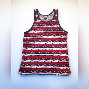 RVCA Red and White Striped Tee